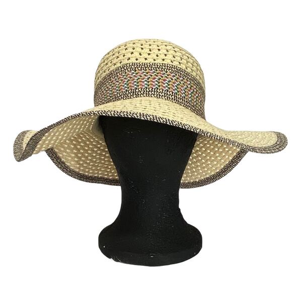 Woven Floppy Summer Beach Hat One Size - Picture 1 of 6